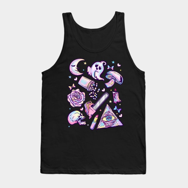 Creepy Cute Aesthetic Pastel Goth - Kawaii Chibi Gift Tank Top by biNutz